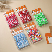 Perles de cheveux transparentes bicolores en grande quantité, extensions de perruques, bijoux, accessoires pour cheveux, perles pour dreadlocks africaines