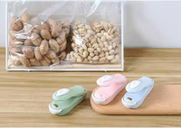 Accessoires de cuisine, outils, mini scelleuse à sac alimentaire portable, machine de scellage thermique, clip pour sac à collation à domicile, ustensiles de scellage de cuisine