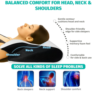 Hot bán Bướm hình bộ nhớ bọt gối với <span class=keywords><strong>Dual</strong></span> heights cho cột sống alignment Pain Relief và tất cả các đêm thoải mái - Product Image 5
