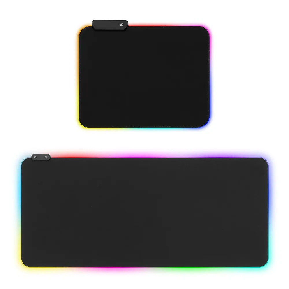 Alfombrilla de escritorio para teclado RGB con sublimación grande personalizada, alfombrilla de ratón para juegos RGB de goma con carga inalámbrica XL XXL XXXL