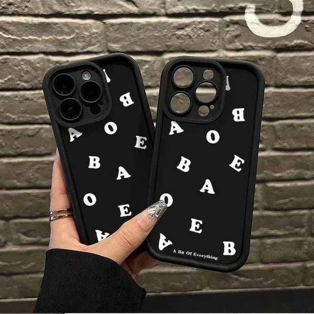 Fashion Simple Letter Art Retro Phone Case for iPhone 14 15 16 11 12 13 Pro Max X XR XS Max 17 8 Plus 16E Shockproof Soft Cover