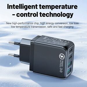 40W 4-Port Wall Charger 2USB + 2Type-C QC3.0/PD2.0 Fast Charging Adapter Magnetic Design Compatible - Product Image 3