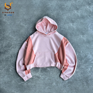 เสื้อฮู้ดดี้ทรงครอปสีสันตัดกันสไตล์วินเทจพรีเมียมแบบสั่งทำพิเศษ เนื้อผ้าฝ้ายนุ่ม สวมใส่สบาย เหมาะสำหรับใส่ในชีวิตประจำวัน - Product Image 1