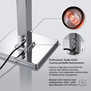 Marupin Stainless Steel Desk <b>Lamp</b> With Adjustable Neck And Rectangular Base Electric Table Light For Office Or Home Use Hotel - Product Image 4