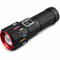 Lampe torche LED rechargeable USB-C W5241 avec zoom, batterie externe intégrée, IP54, en alliage d'aluminium, 1000 lumens, mise au point réglable, autonomie 3-6h