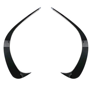 Mercedes-Benz C-Class W206 2022+ Front Bumper Canard AMG Style Piano Black Carbon Fiber Texture ABS Modification - Product Image 4