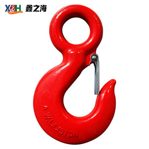 Exportqualität 1t-30t G80 Roter Geschmiedeter Augenhaken Augenhebezeug Kran-Augenhaken mit Sicherheitsverschluss - Product Image 1