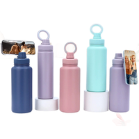 Botol Air Stainless Steel 32oz dengan Logo Custom, Terisolasi, Magnetik, untuk Gym dan Olahraga, Dilengkapi Penyangga Ponsel Magsafe