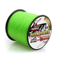 Ashconfish 8 brins 100M fil tressé ligne flottante PE ligne de pêche couleur vert vif Orange haute résistance