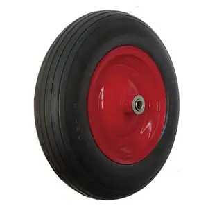 Hot Sale Cheap Pu Foam Solid Wheel 350-8 Pu Wheel Metal Wheelbarrow Puncture-proof Wheel For Handcart