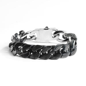 กำไลหยกแท้ธรรมชาติแบบ Cuban Chain สไตล์ฮิปฮอป  เทรนด์แฟชั่น  สายรัดข้อมือหยก  ขายส่ง GB10 - Product Image 1