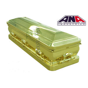 Китайский Роскошный полированный Золотой Бронзовый полноразмерный гроб ANA в американском стиле для взрослых - Product Image 3