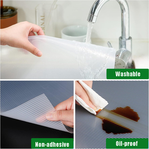 Doublure d'étagère de salle de bain professionnelle anti-moisissure EVA transparent avec doublure de tiroir à points antidérapants doublure de cuisine RV - Product Image 5