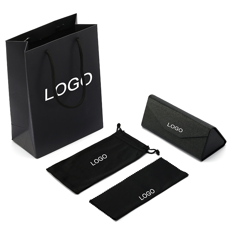 81059 Custom Logo Leather Glasses Case
