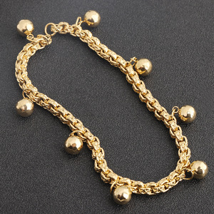 Cuentas facetadas de acero inoxidable chapadas en oro de 18k, colgante de un solo lazo, accesorios de joyería para pulseras y collares DIY. - Product Image 3