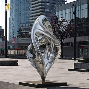 Scultura Astratta in Acciaio Inossidabile di Alta Qualità RELONG per Paesaggi Urbani e Rotonde, Arte Metallica per Esterni - Product Image 5