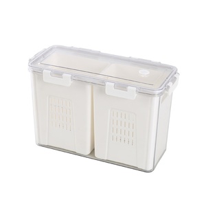 Contenitore per Frigorifero <span class=keywords><strong>Ribot</strong></span> con Scomparti, Drenaggio Trasparente, Congelamento Sigillato, Scatola per Conservazione di Frutta e Verdura in Cucina - Product Image 5