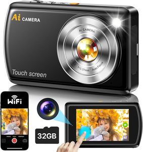 กล้องดิจิตอลเด็ก AI Smart Kids แบตเตอรี่ 2000mAh WiFi หน้าจอสัมผัส 3.6 นิ้ว ความละเอียด Full HD 1080p พร้อมระบบกันสั่น ขนาดกะทัดรัด ของเล่นเสริมพัฒนาการ ของขวัญ AI - Product Image 1