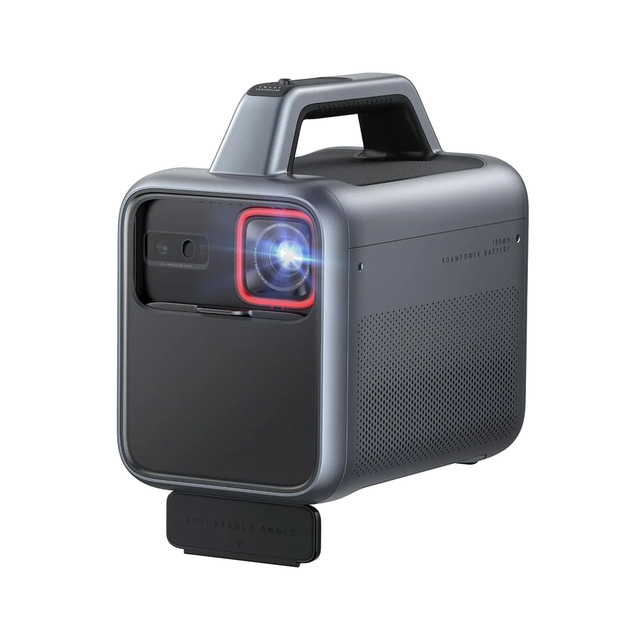 Solar Powered Portable Projector Outdoor Camping Hd Led With Rechargeable Battery Backup