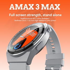 Reloj Inteligente <span class=keywords><strong>AMAX</strong></span> 3 MAX Más Vendido, Monitor de Salud, Pantalla Táctil de 1.52 Pulgadas, Contador de Pasos, Asistente de Voz Inteligente - Product Image 2