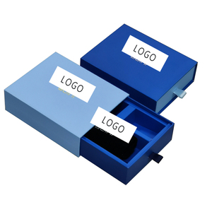 China Customizable Bulk Rectangle 'Luxary' Fancy 'Julery' Jewellery Packaging 'Proposal' Ring Navy Blue Jewelry Box For Girl