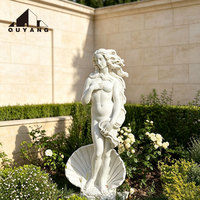 Statue de Vénus en marbre naturel sculptée sur mesure pour la décoration extérieure de jardin européen, sculpture de déesse en pierre