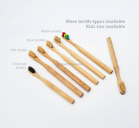 Brosse à dents en bambou biodégradable du fabricant direct d'usine avec des poils de sanglier compostables naturels