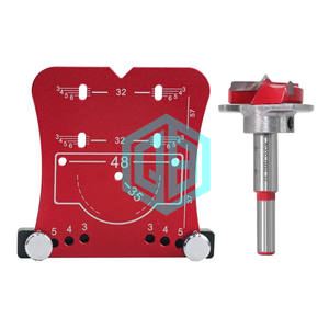 Herramienta de perforación para abrir agujeros de bisagra para carpintería de 35mm, localizador de punzones y Marco limitador, perforación y montaje rápidos y precisos de <span class=keywords><strong>bisagras</strong></span> - Product Image 1
