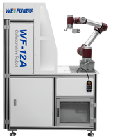 Station de travail robotisée collaborative flexible WF-12A, robot de commande CNC, système de chargement et de déchargement, moteur en acier inoxydable