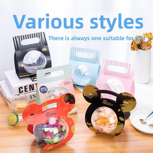 Sac d'emballage en PET <span class=keywords><strong>de</strong></span> qualité alimentaire en forme d'ours pour salade <span class=keywords><strong>de</strong></span> fruits et transport <span class=keywords><strong>de</strong></span> plats <span class=keywords><strong>de</strong></span> Noël - Product Image 1