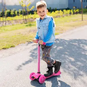 ID Push-Cooter con linterna para niños, patinete de tres ruedas, 14619 A