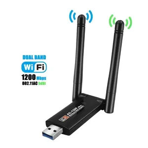 1200m băng tần kép không dây AC USB Adapter USB Wifi Adapter Dual Band Dongle Wifi 24g 5g 1200Mbps USB Wifi Adapter cho PC