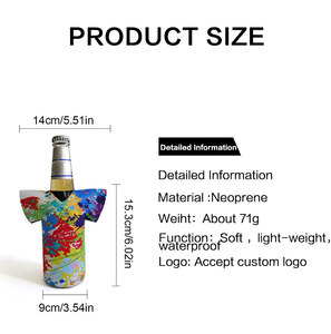 Custom Logo Blank Black White <b>Beer</b> Bottle <b>Cooler</b> Beverage Bottle <b>Beer</b> Drink Sleeve 12oz Hoodie Jacket <b>Beer</b> <b>Cooler</b> - Product Image 3