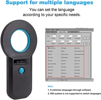 134,2 kHz Fdx-b Pet Microchip Scanner Handheld Animal Microchip Reader para mascotas