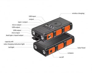Banque d'alimentation 50000mah 30000 Mah Solaire Solaires <span class=keywords><strong>Chargeur</strong></span> à <span class=keywords><strong>Induction</strong></span> 3 en 1 Sans Fil - Product Image 5