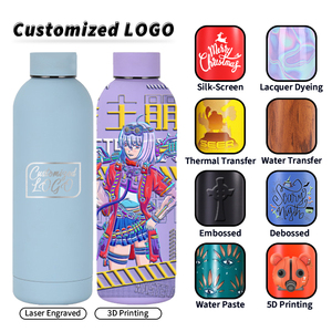 Biểu Tượng Tùy Chỉnh Đôi Tường Chân Không Cách Nhiệt Chai Mềm Cao Su Tráng Nhỏ Miệng Thép Không Gỉ Thể Thao Uống Chai Nước - Product Image 5