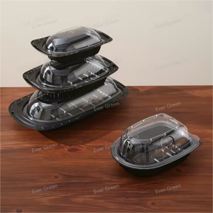 กล่องอาหาร PP สำหรับย่างไก่แบบใช้แล้วทิ้งสำหรับแซนวิชของว่างเค้กลูกอมแฮมเบอร์เกอร์พุพอง - Product Image 6