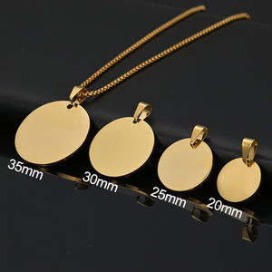 <span class=keywords><strong>Pendentif</strong></span> Rond Lisse en Acier Inoxydable Personnalisé DIY Gravé au Laser Lettre <span class=keywords><strong>Photo</strong></span> Collier Titane Acier Etiquettes Collier - Product Image 3