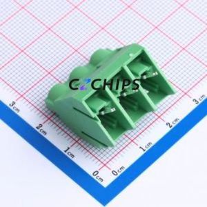 JL636S-76203G01 Screw Terminal Block Through hole Component (THT),P=7.62mm Connector 1x3P 7.62mm Green Through Hole - Product Image 2