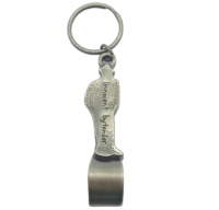 Cadeaux promotionnels, ouvre-bouteille porte-clés en alliage de zinc couleur bronze antique, durable, avec design personnalisé