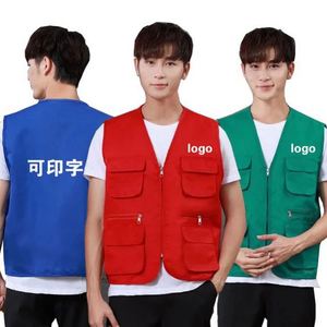 Uniforme de Protección Laboral sin Mangas con Logotipo Personalizado para Hombre, Ropa de Alta Visibilidad para Obras de Construcción y Transporte - Product Image 1