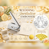 Timbres à embosser en métal personnalisés pour les faveurs de mariage, l'utilisation au bureau, les décorations de table, les embellissements d'invitations