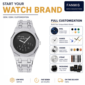 Montre à quartz en alliage givré avec logo personnalisé, étanche, drôle, « Qui s'en soucie, <span class=keywords><strong>je</strong></span> suis déjà en retard », montre-bracelet fantaisie pour hommes, vente en gros - Product Image 1