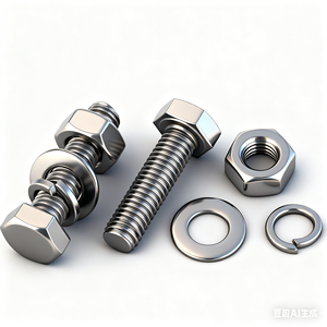 Винт комбинированный шестигранный из нержавеющей стали SS304/316 с плоской пружинной шайбой и гайкой, M4-M12, со встроенным черным оксидированием, без покрытия, класс A2/A4, стандарт <span class=keywords><strong>2</strong></span> - Product Image 3