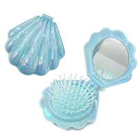 Cermin Rias Mini Laser Portabel BL Favorable dengan Sisir Kutu dan Gagang Plastik - Cermin Kosmetik Genggam