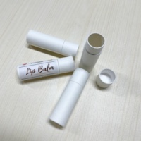 Tube de papier de qualité alimentaire emballage chapstick baume à lèvres conteneur tube imprimé écologique 10g brillant à lèvres 0.3 oz tube de baume à lèvres kraft