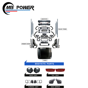 Kit de Carrocería Estilo G63 1:1 para <span class=keywords><strong>Mercedes</strong></span> Clase G W463 G350/<span class=keywords><strong>G400</strong></span>/G500 (2020+), Actualización de Antiguo a Nuevo con Luces de Capó y Guardabarros - Product Image 1