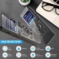 Alliage de zinc WAV enregistrement activé par la voix haut-parleur enregistreur vocal numérique carte externe Max 128GB enregistreur Audio avec lecture