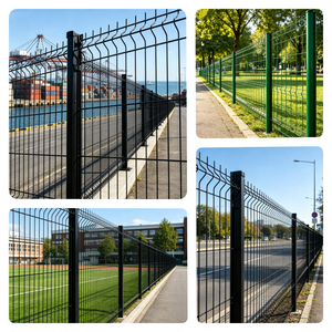 Clôture de sécurité 3D incurvée en fer de haute qualité pour aéroports et prisons, panneau de grillage soudé à fil barbelé, treillis pour chantier de construction - Product Image 5