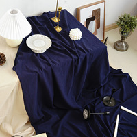 OWENIE – couvertures de table rétro françaises en coton coloré orange, décoration de mariage, nappe plissée